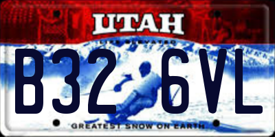 UT license plate B326VL