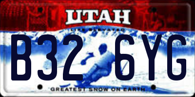UT license plate B326YG