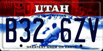 UT license plate B326ZV