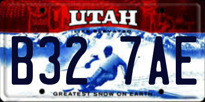 UT license plate B327AE