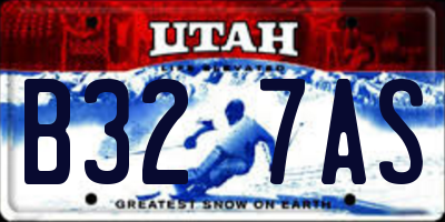 UT license plate B327AS