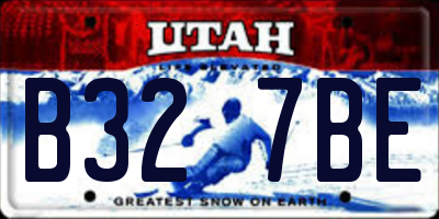 UT license plate B327BE