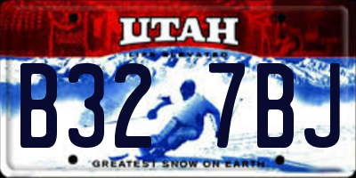 UT license plate B327BJ