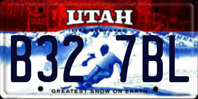 UT license plate B327BL