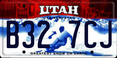 UT license plate B327CJ