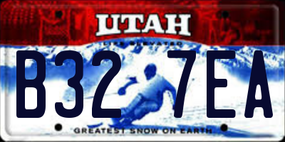 UT license plate B327EA