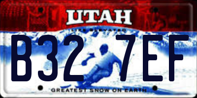 UT license plate B327EF