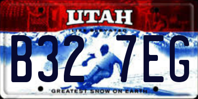UT license plate B327EG