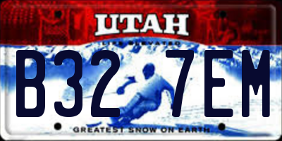 UT license plate B327EM