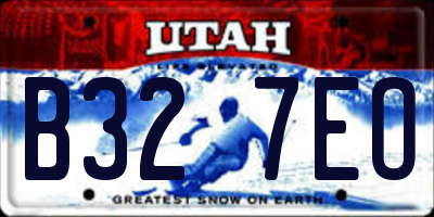 UT license plate B327EO