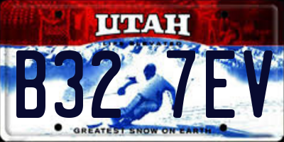 UT license plate B327EV