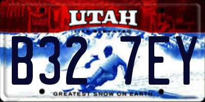 UT license plate B327EY