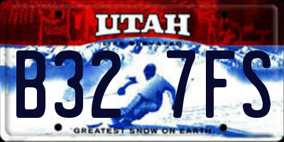 UT license plate B327FS