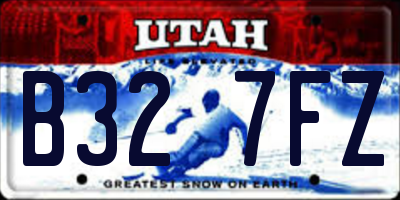 UT license plate B327FZ