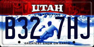 UT license plate B327HJ