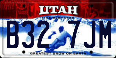 UT license plate B327JM