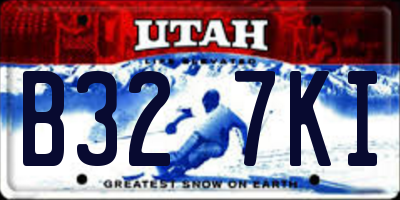 UT license plate B327KI