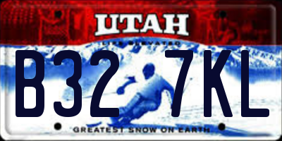 UT license plate B327KL