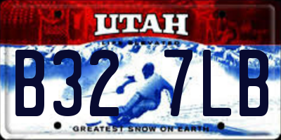 UT license plate B327LB