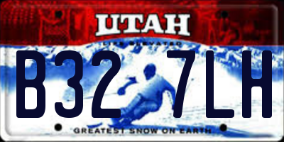 UT license plate B327LH