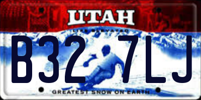 UT license plate B327LJ