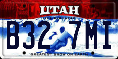 UT license plate B327MI