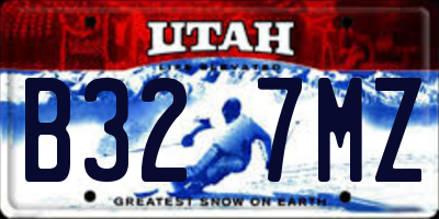 UT license plate B327MZ