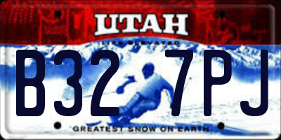 UT license plate B327PJ