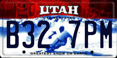 UT license plate B327PM