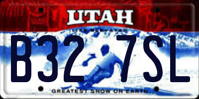 UT license plate B327SL