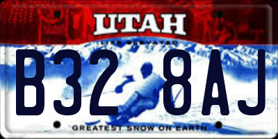 UT license plate B328AJ