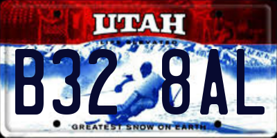 UT license plate B328AL