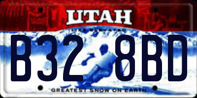 UT license plate B328BD