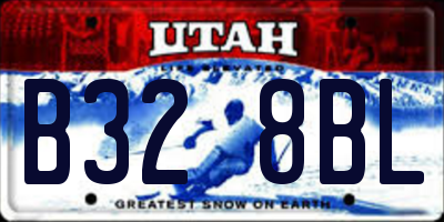 UT license plate B328BL
