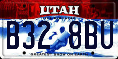 UT license plate B328BU