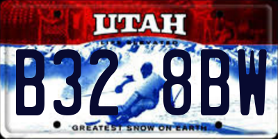 UT license plate B328BW