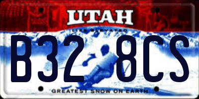 UT license plate B328CS