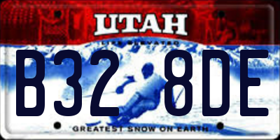 UT license plate B328DE