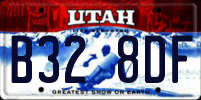 UT license plate B328DF