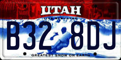 UT license plate B328DJ