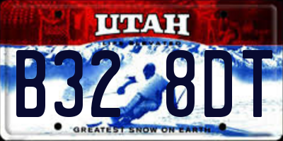 UT license plate B328DT