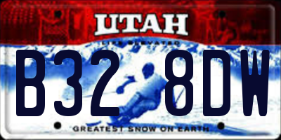 UT license plate B328DW