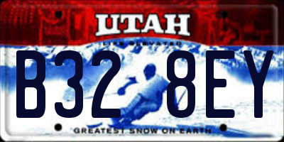 UT license plate B328EY