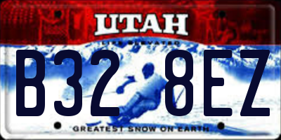 UT license plate B328EZ