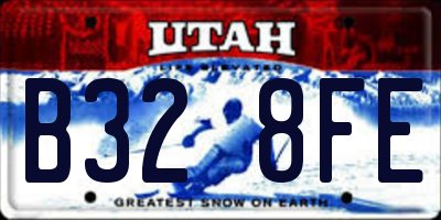 UT license plate B328FE