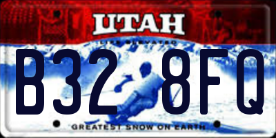 UT license plate B328FQ