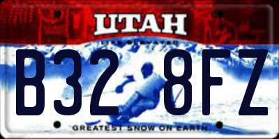 UT license plate B328FZ