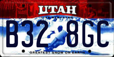UT license plate B328GC
