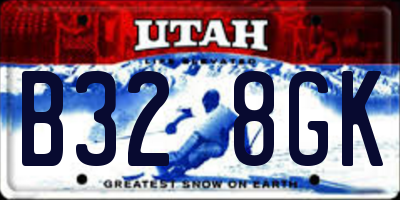 UT license plate B328GK