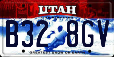 UT license plate B328GV